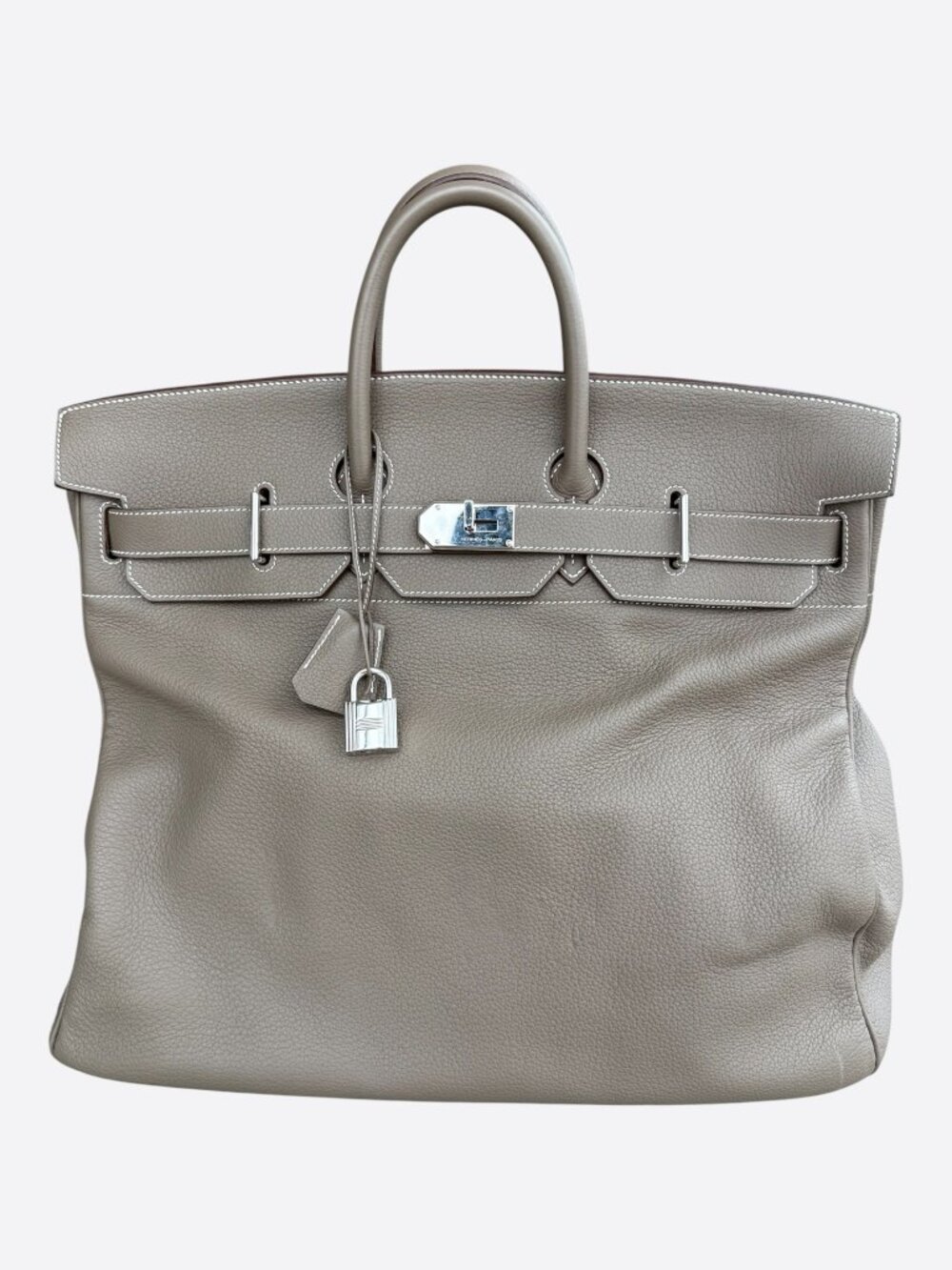 Hermes Etoupe Togo & Palladium Hardware HAC Birkin 50